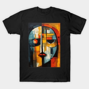 Sadness Abstract Face Art T-Shirt